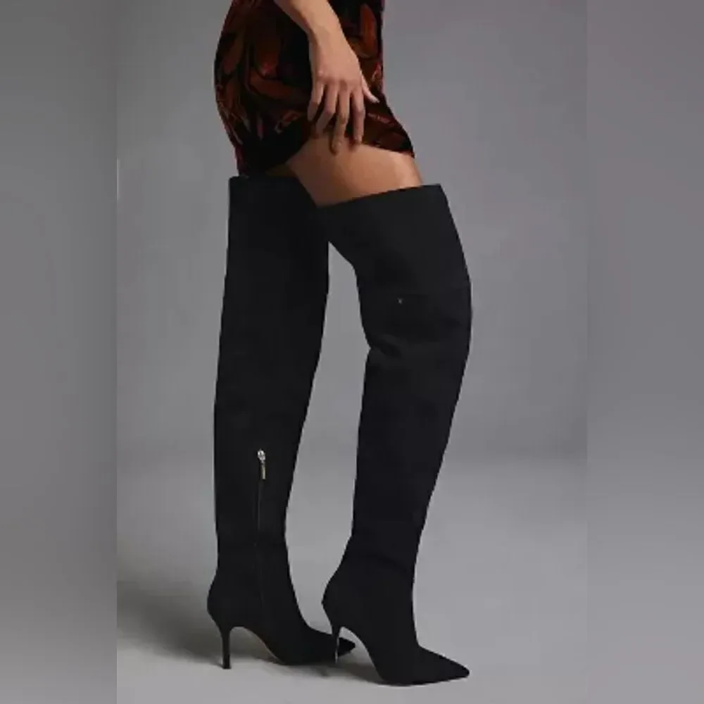 Anthropologie Larroudé Kate Over-The-Knee Suede Boots/ size 7.5